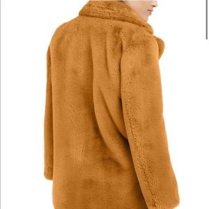 APPARIS soft camel tan faux fur coat